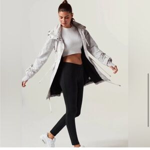 Blanc Noir Anorak Jacket Grey Camo EUC Mid Length Rain Coat with hood Small